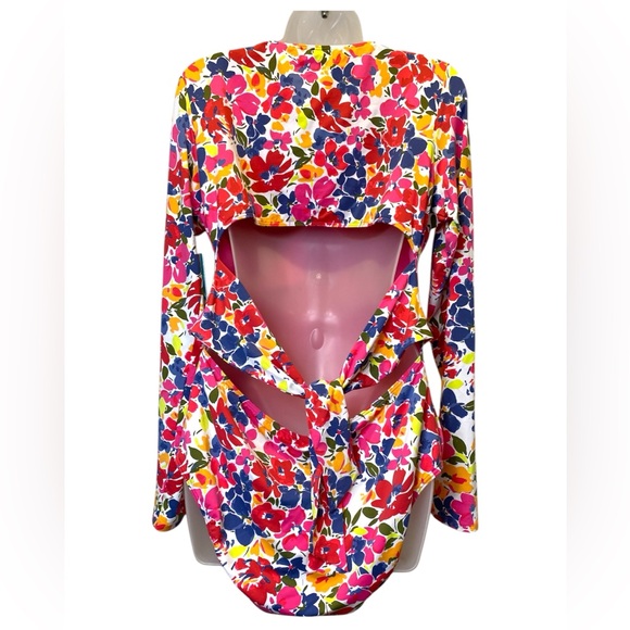 NWT Roxy Bloomin Babe Onesie Floral Swimsuit - Picture 2 of 8